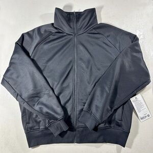 Lululemon Men Fleece Training Track Jacket Black, Med.